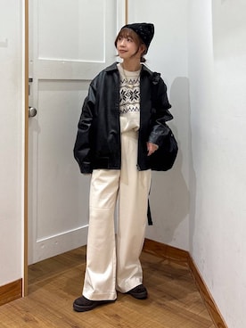 「アイテム（ブルゾン）」を使った、ありちゃんさん（レディース・149cm・30代）の秋コーディネート