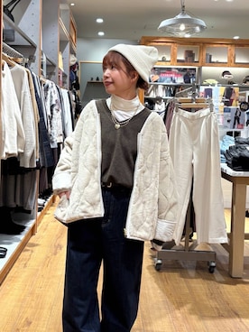 「アイテム（ニットキャップ/ビーニー）」を使った、ありちゃんさん（レディース・149cm）の秋コーディネート