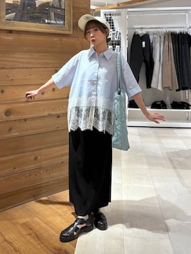 「GLOBAL WORK（グローバルワーク）のアイテム（帽子）」を使った、ありちゃんさん（レディース・149cm）の夏コーディネート