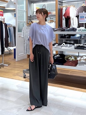 「GLOBAL WORK（グローバルワーク）のアイテム（パンツ）」を使った、ありちゃんさん（レディース・149cm）の夏コーディネート