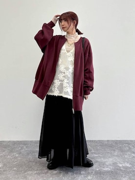 「アイテム（ヘアゴム）」を使った、ありちゃんさん（レディース・149cm）の秋コーディネート