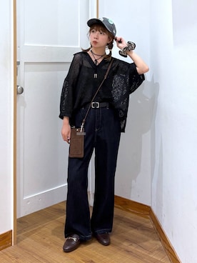 「アイテム（シュシュ）」を使った、ありちゃんさん（レディース・149cm）の秋コーディネート