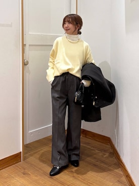 「アイテム（ステンカラーコート）」を使った、ありちゃんさん（レディース・149cm・30代）の冬コーディネート