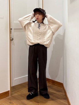 「アイテム（ボストンバッグ）」を使った、ありちゃんさん（レディース・149cm）の冬コーディネート