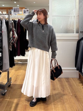 「アイテム（ヘアアクセサリー、ホワイト系）」を使った、ありちゃんさん（レディース・149cm・30代）の秋コーディネート