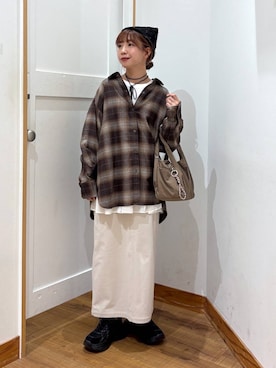 「チェック」｜ありちゃんさん（レディース・149cm・30代）の秋コーディネート