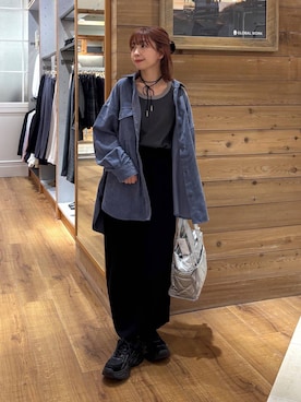 「アイテム（シュシュ）」を使った、ありちゃんさん（レディース・149cm）の秋コーディネート