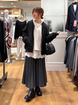 「アイテム（ブルゾン）」を使った、ありちゃんさん（レディース・149cm・30代）の秋コーディネート