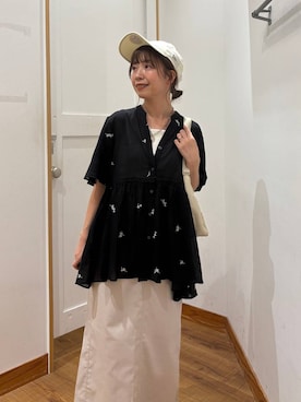 「GLOBAL WORK（グローバルワーク）のアイテム（帽子）」を使った、ありちゃんさん（レディース・149cm）の夏コーディネート