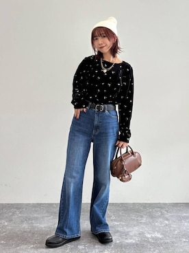 「GLOBAL WORK（グローバルワーク）のアイテム（ベルト）」を使った、ありちゃんさん（レディース・149cm）の秋コーディネート