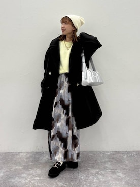 「アイテム（ニットキャップ/ビーニー）」を使った、ありちゃんさん（レディース・149cm・20代）の冬コーディネート