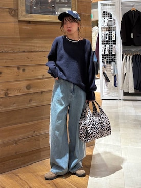 「GLOBAL WORK（グローバルワーク）のアイテム（トートバッグ）」を使った、ありちゃんさん（レディース・149cm）の秋コーディネート