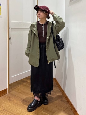 「GLOBAL WORK（グローバルワーク）のアイテム（帽子）」を使った、ありちゃんさん（レディース・149cm）の秋コーディネート