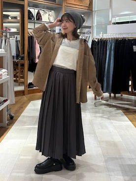 「GLOBAL WORK（グローバルワーク）のアイテム（ニットキャップ/ビーニー）」を使った、ありちゃんさん（レディース・149cm）の秋コーディネート