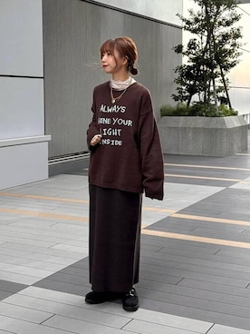 「アイテム（ブルゾン、ベージュ系）」を使った、ありちゃんさん（レディース・149cm）の秋コーディネート