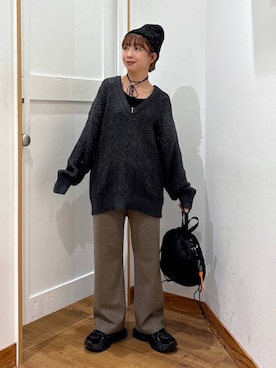 「アイテム（チョーカー）」を使った、ありちゃんさん（レディース・149cm）の秋コーディネート