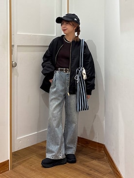 「GLOBAL WORK（グローバルワーク）のアイテム（アクセサリー）」を使った、ありちゃんさん（レディース・149cm）の冬コーディネート