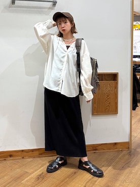 「GLOBAL WORK（グローバルワーク）のアイテム（帽子）」を使った、ありちゃんさん（レディース・149cm）の春コーディネート