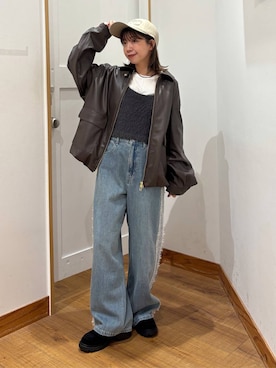 「GLOBAL WORK（グローバルワーク）のアイテム（帽子）」を使った、ありちゃんさん（レディース・149cm）の秋コーディネート