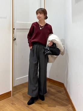 「アイテム（シュシュ）」を使った、ありちゃんさん（レディース・149cm）の秋コーディネート