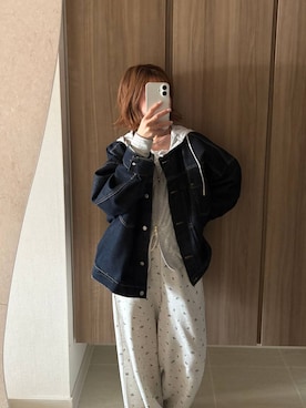 「GLOBAL WORK（グローバルワーク）のステンレスアソートサイズチョーカー/325801（ネックレス、シルバー系）」を使った、ありちゃんさん（レディース・149cm）の春コーディネート