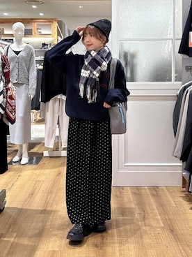 「アイテム（マフラー）」を使った、ありちゃんさん（レディース・149cm）の秋コーディネート