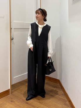 「アイテム（オールインワン・サロペット）」を使った、ありちゃんさん（レディース・149cm・30代）の冬コーディネート