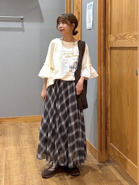 「アイテム（ヘアアクセサリー）」を使った、ありちゃんさん（レディース・149cm）の夏コーディネート