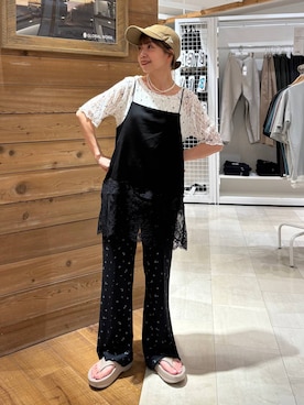 「GLOBAL WORK（グローバルワーク）のアイテム（帽子）」を使った、ありちゃんさん（レディース・149cm）の夏コーディネート