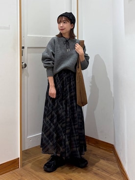 「アイテム（チョーカー）」を使った、ありちゃんさん（レディース・149cm）の秋コーディネート