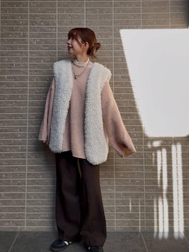 「GLOBAL WORK（グローバルワーク）のスッキリイージーパンツ/571422（その他パンツ）」を使った、ありちゃんさん（レディース・149cm・30代）の秋コーディネート