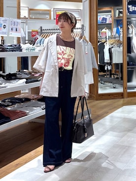 「GLOBAL WORK（グローバルワーク）のアイテム（ジャケット/アウター）」を使った、ありちゃんさん（レディース・149cm）の夏コーディネート