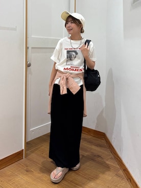 「GLOBAL WORK（グローバルワーク）のアイテム（キャップ）」を使った、ありちゃんさん（レディース・149cm）の夏コーディネート