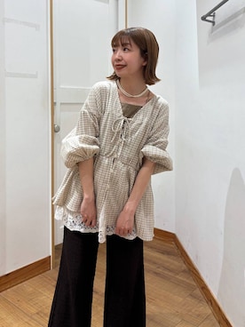 「GLOBAL WORK（グローバルワーク）のアイテム（トップス）」を使った、ありちゃんさん（レディース・149cm）の春コーディネート