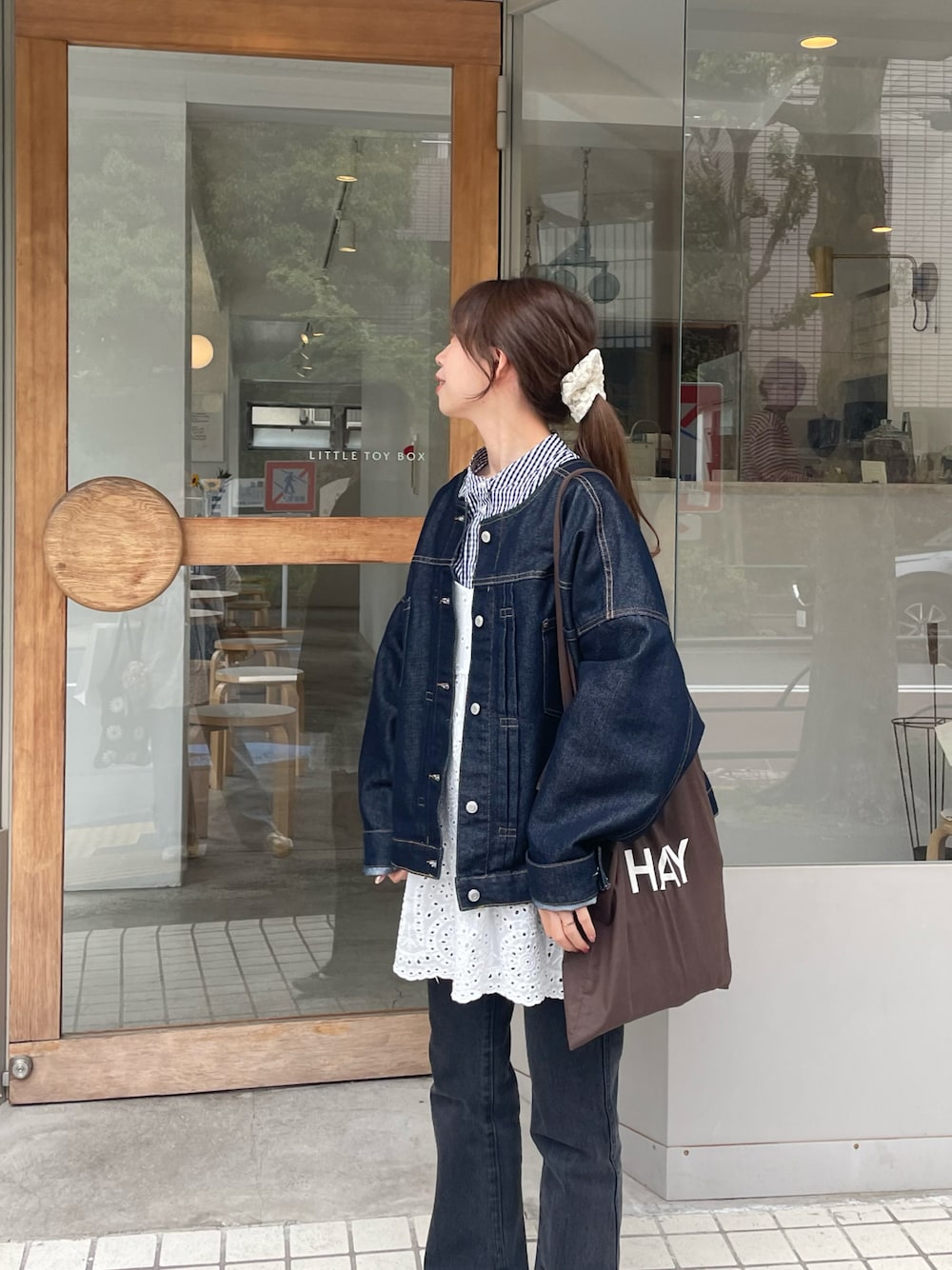 秋冬お出かけに♪パール付デニムジャケット 可愛い女子会コーデに最適 楽天市場】【在庫限り！】 デニムジャケット 女の子 トップス
