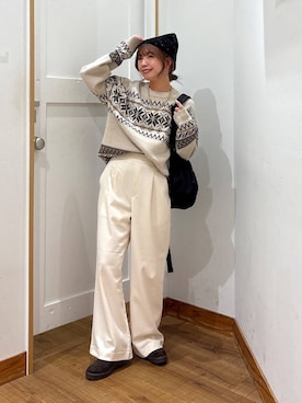 「アイテム（ネックレス）」を使った、ありちゃんさん（レディース・149cm・30代）の秋コーディネート