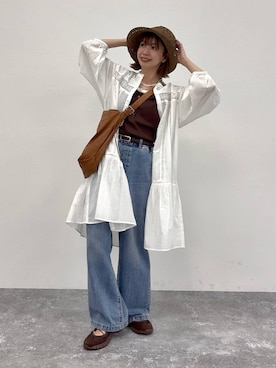 「GLOBAL WORK（グローバルワーク）のアイテム（帽子）」を使った、ありちゃんさん（レディース・149cm）の春コーディネート