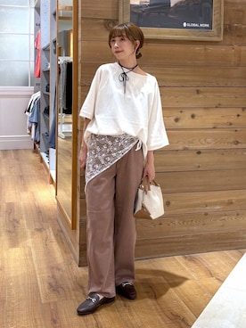 「アイテム（ヘアアクセサリー）」を使った、ありちゃんさん（レディース・149cm・30代）の夏コーディネート