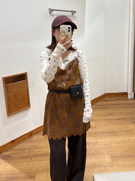 「アイテム（キャミソール）」を使った、ありちゃんさん（レディース・149cm・30代）の秋コーディネート