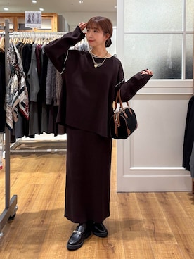 「アイテム（シュシュ）」を使った、ありちゃんさん（レディース・149cm）の秋コーディネート