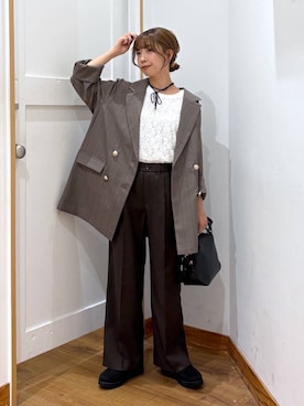 「アイテム（ヘアゴム）」を使った、ありちゃんさん（レディース・149cm）の秋コーディネート