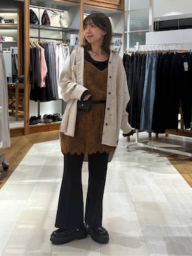 「GLOBAL WORK（グローバルワーク）のアイテム（シャツ/ブラウス）」を使った、ありちゃんさん（レディース・149cm）の秋コーディネート