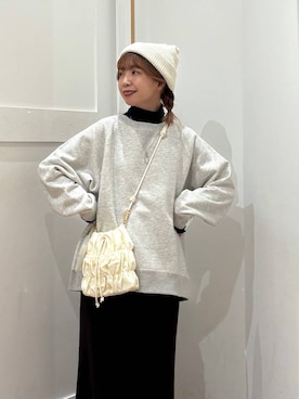 「GLOBAL WORK（グローバルワーク）のアイテム（スウェット）」を使った、ありちゃんさん（レディース・149cm）の冬コーディネート