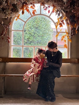 「アイテム（ゴールド系）」を使った、ありちゃんさん（レディース・149cm）の秋コーディネート