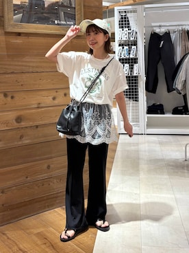 「GLOBAL WORK（グローバルワーク）のアイテム（帽子）」を使った、ありちゃんさん（レディース・149cm）の夏コーディネート