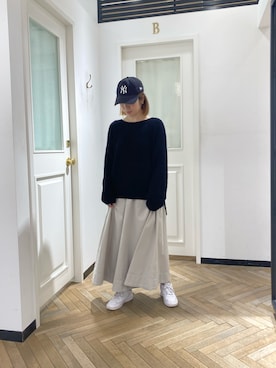「ヤヌーク」｜「アイテム（帽子）」を使った、ERIさん（レディース・156cm）の冬コーディネート