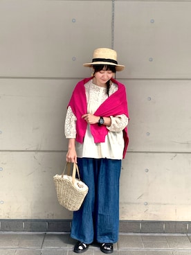 「インド綿」｜Ayaさん（レディース・153cm）の春コーディネート