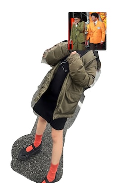 「アイテム（モッズコート）」を使った、t0jqさん（レディース・165cm）の冬コーディネート