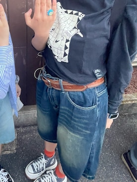 「アイテム（リング、ブルー系）」を使った、t0jqさん（レディース・165cm）の夏コーディネート