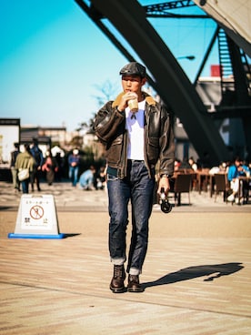 「beats. by dr.dre（ビーツバイドクタードレ）のアイテム（その他）」を使った、Kingstonさん（メンズ・180cm）の秋コーディネート